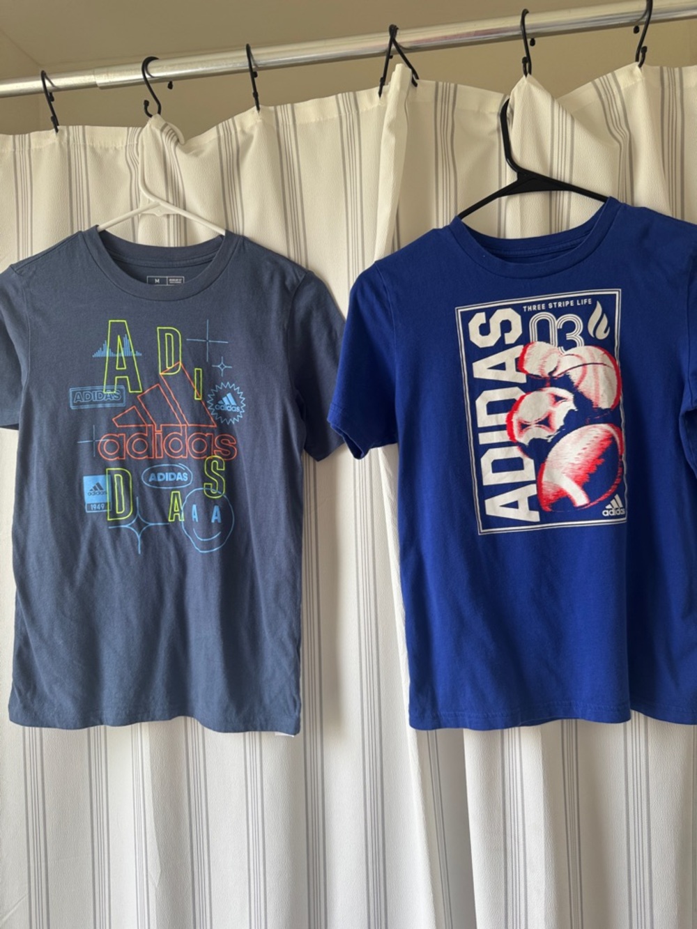 adidas Boys' Navy and Royal Blue Graphic Tees - 2-Pack